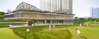 GODREJ BLISS Amenities - A Cricket ground with a full-sized cricket pitch