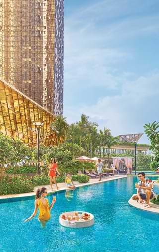 GODREJ BLISS Amenities - 7 swimming pools including an indoor pool for women and children